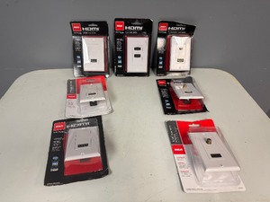 lot 46 image: Seven RCA HDMI and F Connector Wall Plates