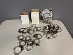 lot 58 image: Assortment of Band Clamps - Stainless Steel, Assorted Sizes