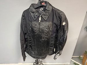 lot 29 image: Black Womens Biker Jacket. Size 16.