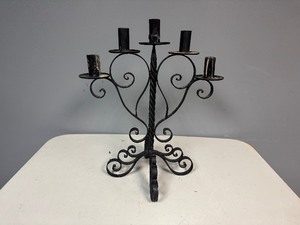 lot 71 image: Vintage Wrought Iron Candlabra