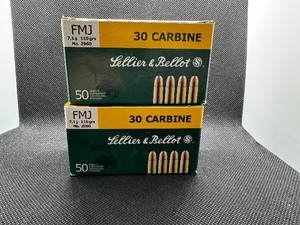 lot 18 image: Lellier & Bellot FMJ 30 Carbine (2 Boxes - 50 Cartridges each)