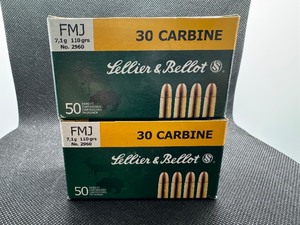 lot 75 image: Lellier & Bellot FMJ 30 Carbine (2 Boxes - 50 Cartridges each)