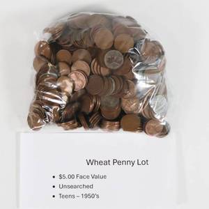lot 24 image: Wheat Penny Lot - Unsearched $5 Face
