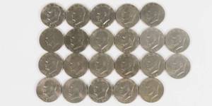 lot 22 image: Eisenhower Dollar Lot of 22 (Ikes)
