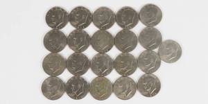 lot 21 image: Eisenhower Dollar Lot of 21 (Ikes)