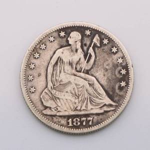 lot 6 image: 1877-S Seated Liberty Half Dollar