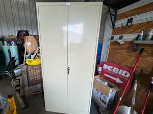 lot 24 image: Two-door cabinet (Lockers.com), Very Good Condition (36  Wide X 18 Deep x 78 Tall)