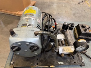 lot 14 image: Vacuum Pump, Atlas Foot Control and Dart control box. Condition unknown, mechanics dream lot