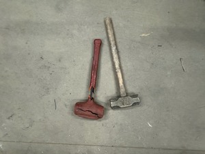 lot 77 image: Two Often Used and Showing Wear Sledgehammers
