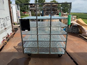 lot 94 image: Lightweight Rolling Metal Cart (42  X50X61)