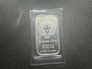 Scottsdale 1 oz .999 Fine Silver Bar. Original Sealed Sleeve
