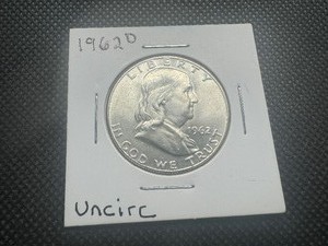 1962 D Uncirculated Franklin Half