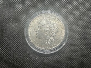 lot 9 image: 1921 S AU Morgan Dollar, Flashy and Frosty with Nearly Unbroken Mint Luster