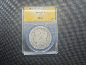 lot 28 image: 1880 CC Better Date Carson City AG3. Affordable slot filler.