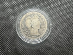 lot 32 image: 1893 S Key Date Barber Half Dollar. Affordable slot filler.