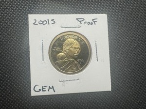 lot 42 image: 2001 S Gem Proof Sacagawea Dollar