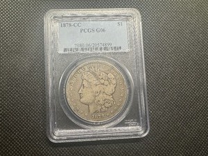 lot 60 image: 1878 CC Graded Morgan Dollar - PCGS G6