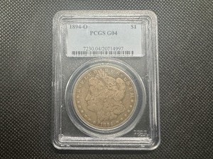 lot 77 image: 1894 O Graded Morgan Dollar - PCGS G4. Better Date, Affordable Slot Filler