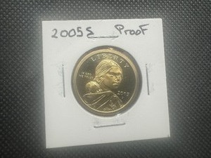 lot 92 image: 2005 S Gem Proof Sacagawea Dollar