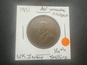 lot 102 image: 1931 AU RedBRN UK Jersey 112th Shilling