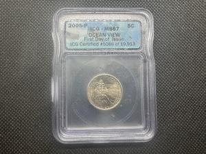lot 125 image: 2005 P 5C ICG MS 67 Ocean View 1st Day of Issue