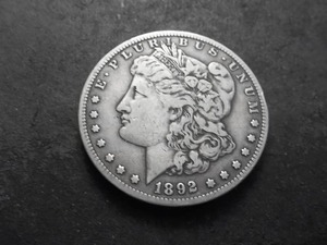 lot 8 image: 1892 S Morgan Silver Dollar
