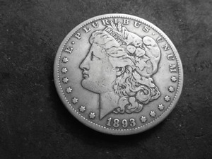 1893 CC Morgan Silver Dollar