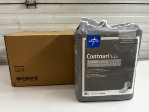 lot 42 image: 1 Case (168 each) NEW Medline BCPE03 ContourPlus&nbspUltimate 8x17 Bladder Pads - Contoured Shape, Super Absorbent Core, Odor Protection