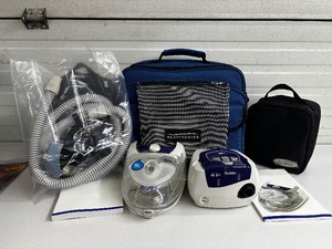 lot 49 image: MSRP $2400 ResMed S8 Elite CPAP System and HumidAire 3i Heated Humidifier with Manual, Hose, Carry Bag & More - Automatic Altitude Adjustment, Smoother Breathing and Expiratory Pressure Relief - Like New Condition