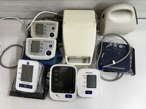 lot 87 image: Lot of Mixed Brand Blood Pressure Monitors and Nebulizers (Omron, Medline, Life Source, Invacare) Some NEW all work