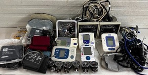 lot 77 image: Large Lot of Used Medical Blood Pressure Monitoring Devices - Digital Blood Pressure Monitors, Mechanical Aneroid Sphygmomanometers, Stethoscopes - All Machines Work - May Need Batteries
