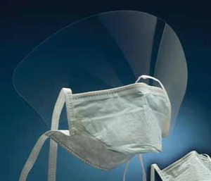 lot 4 image: MSRP $600  1 Case (200 masks) NEW 3M 1838FSG High Performance Surgical Mask with&nbspCoated Antifog Anti Reflective Face Shield -&nbspDuckbill construction, Soft, breathable inner lining