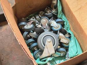 lot 803 image: Lot of (1 Box) Caster Wheels with One 4Dx5 Caster Wheel
