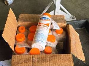 lot 835 image: Lot of (11) Spa-Time #30 Non-Foaming Algaecide 1-Pint Plastic Bottle