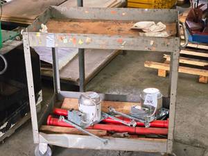 lot 837 image: Metal Utility Cart 36 x 24 x 36 2-tier