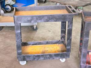 lot 848 image: Plastic Utility Cart 34 x 17 12 x 32 2-tier