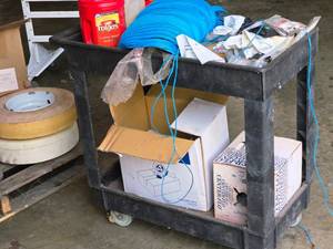 lot 854 image: Plastic Utility Cart 34 x 17 12 x 32 2-tier