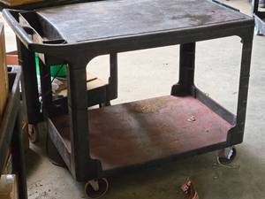 lot 856 image: Plastic Utility Cart 44 x 24 x 32 2-tier