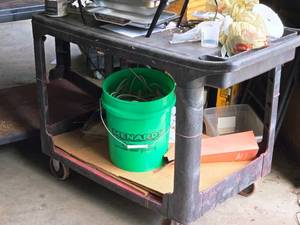 lot 857 image: Plastic Utility Cart 44 x 24 x 32 2-tier