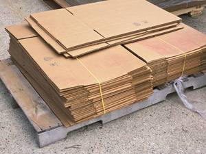 lot 660 image: Lot of (1 Pallet  50) Cardboard Box Flats 10 x 24 x 10