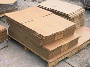 lot 661 image: Lot of (1 Pallet) Cardboard Box Flats - 40 - 15x12x5, 40 - 18x18x6