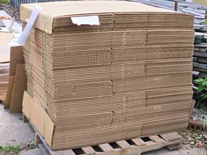 lot 664 image: Lot of (1 Pallet  80) Cardboard Box Flats 19 x 32 x 14