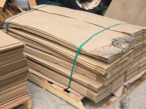 lot 668 image: Lot of (1 Pallet  50) Cardboard Box Flats 8 x 48 x 9