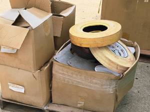 lot 672 image: Lot of (1 Pallet) Misc. Pitching Machine Parts and Accessories