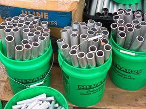 lot 694 image: Lot of (3 5-Gallon Pails) Aluminum Tubes