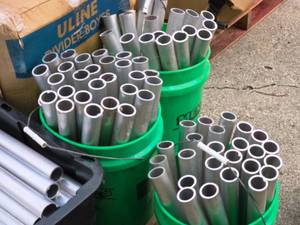 lot 695 image: Lot of (3 5-Gallon Pails) Aluminum Tubes