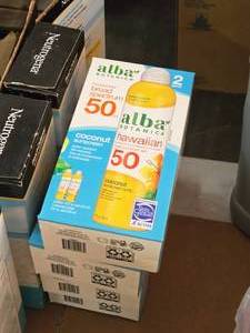 lot 1019 image: Lot of (4 Boxes) Alba Botanica Sunscreen Spray  Broad Spectrum SPF 50 8-fl.oz. 2-count ( 8 total items )
