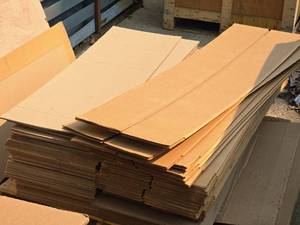 lot 731 image: Lot of (1 Pallet) (20) Cardboard Box Flats 48x8x8, (60) Cardboard Sheets (perforated)
