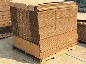 lot 734 image: Lot of (1 Pallet  80) Cardboard Box Flats 19 x 32 x 14