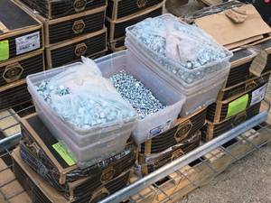 lot 1033 image: Lot of (12 Pallet) Misc Hardwares - Nuts, Bolts